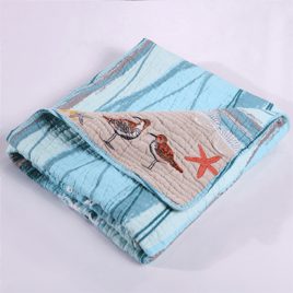 Greenland Home Fashions(tm) Maui Reversible Quilted Throw Blanket