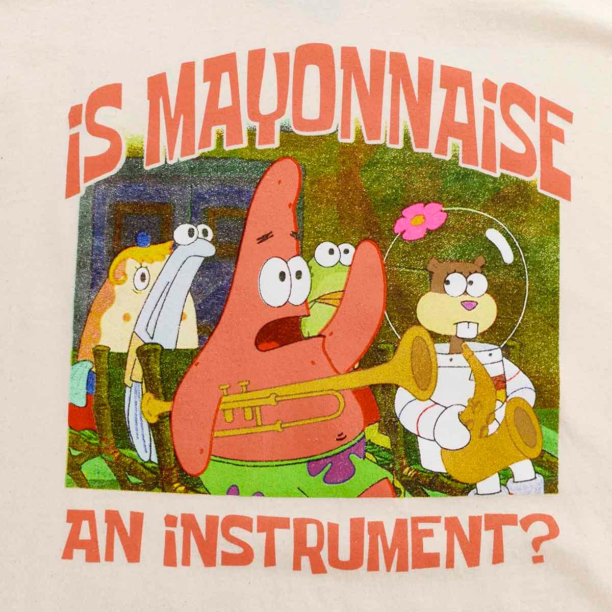 Young Mens SpongeBob Is Mayo An Instrument Graphic Tee