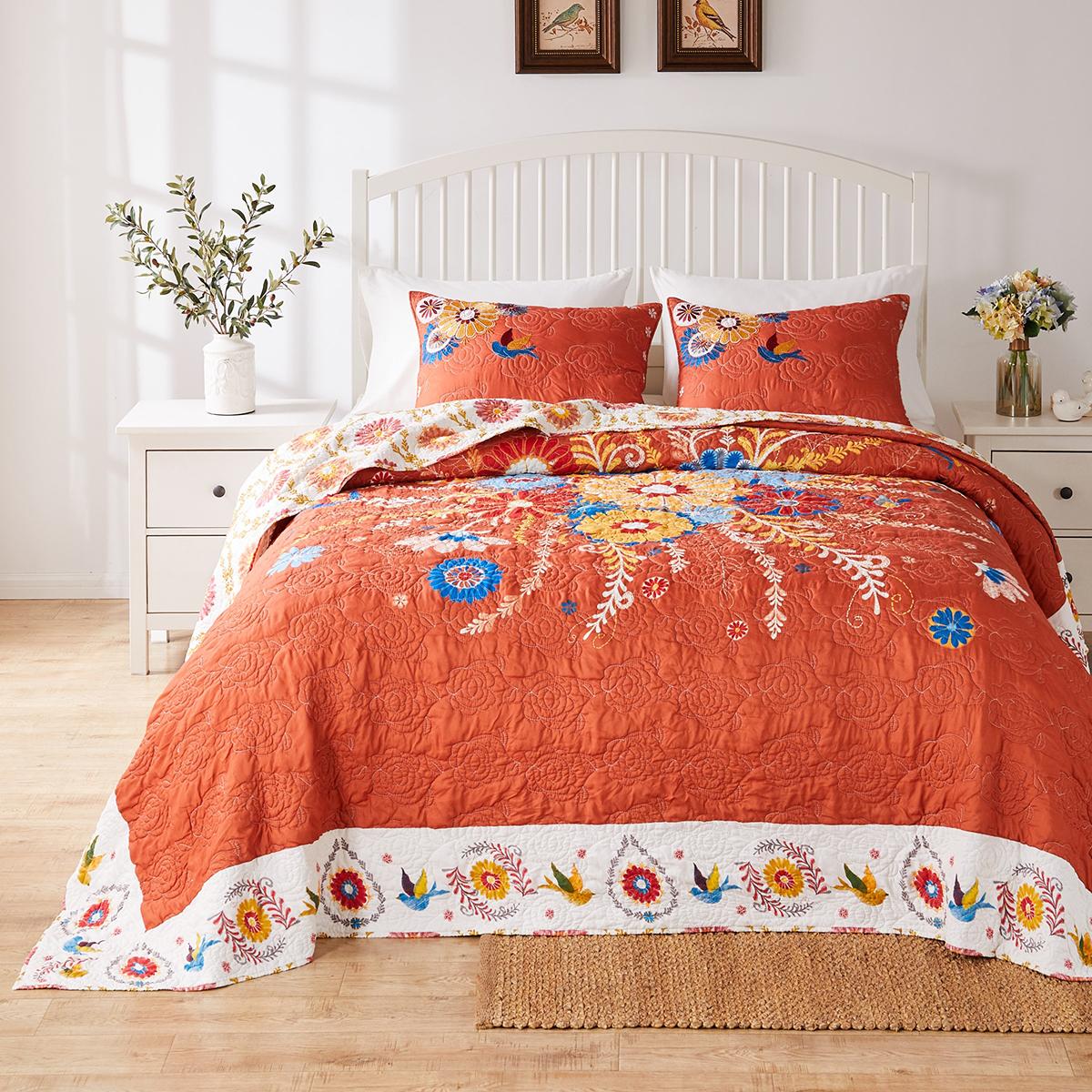 Greenland Home Fashions™ 3pc. Topanga Reversible Bedspread Set