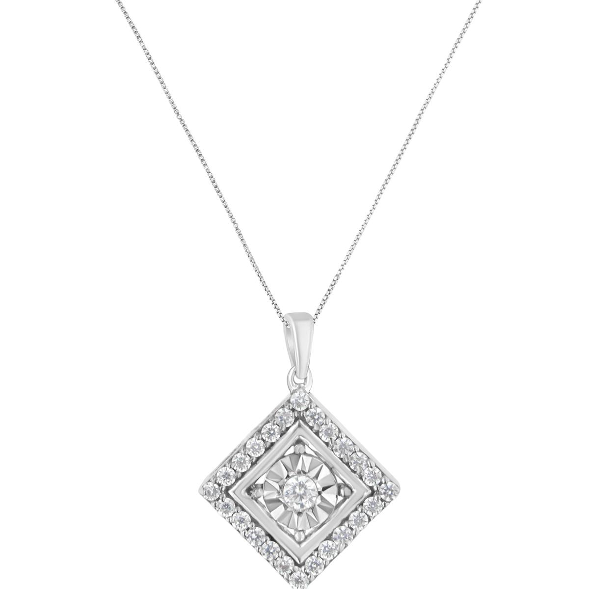 Diamond Classics™ 10kt. 1/2ctw. Diamond Square Pendant