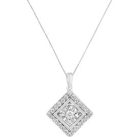 Diamond Classics™ 10kt. 1/2ctw. Diamond Square Pendant