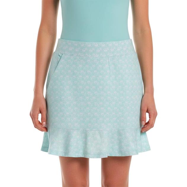 Womens Court Haley Clam Coastal Ruffle Hem Skort
