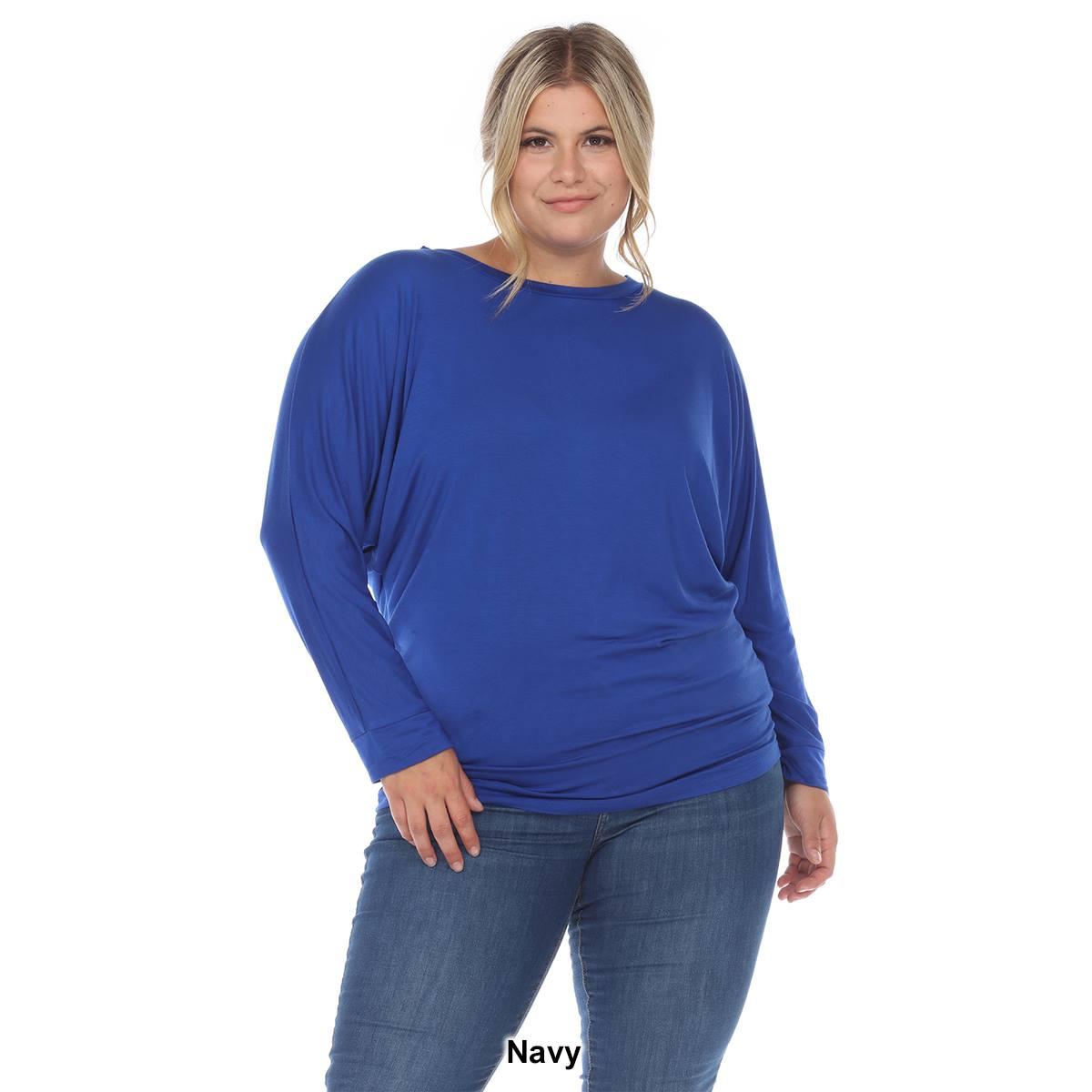 Plus Size White Mark Dolman Sleeve Blouse