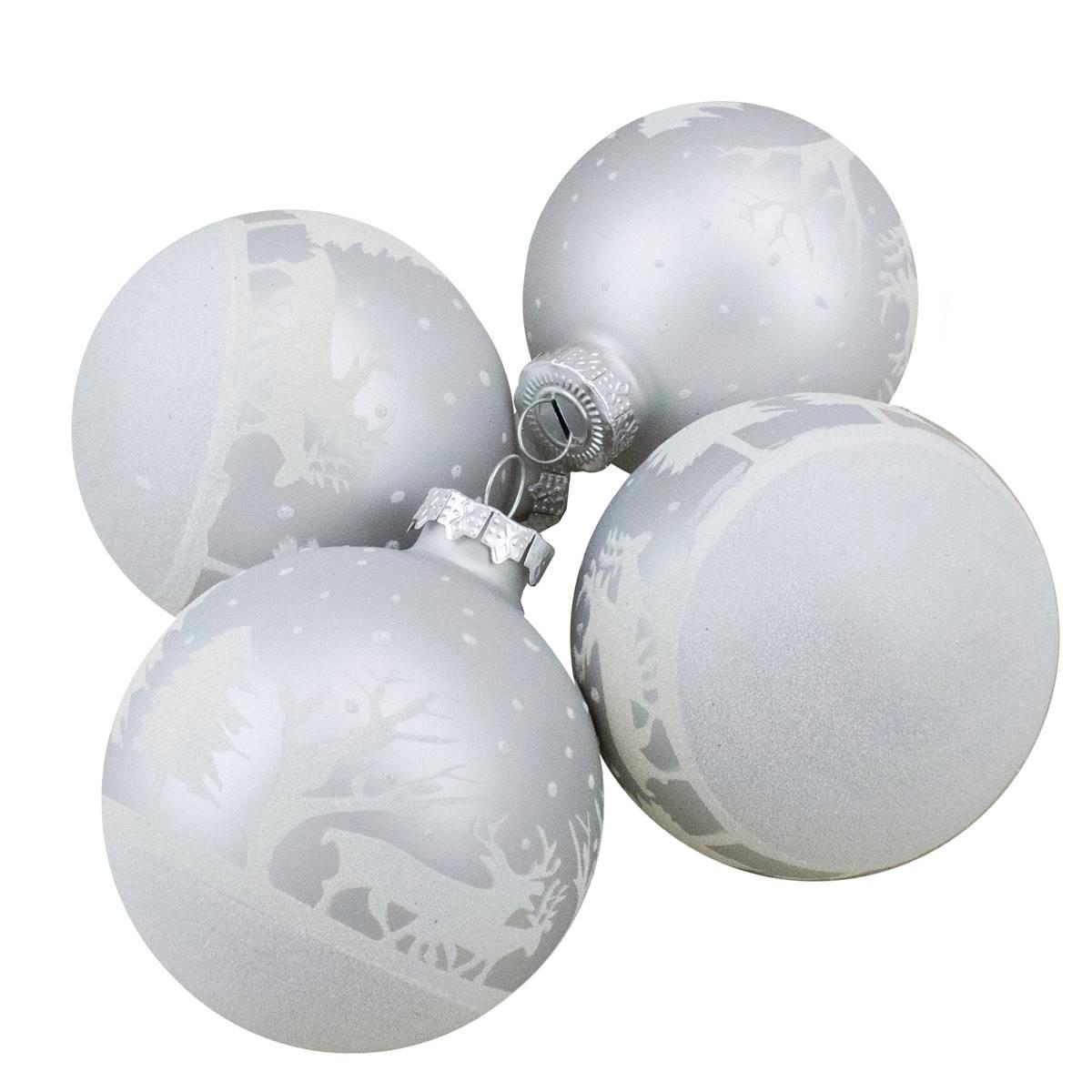 Northlight Seasonal Reindeer Christmas Ball Ornaments - Set of 4
