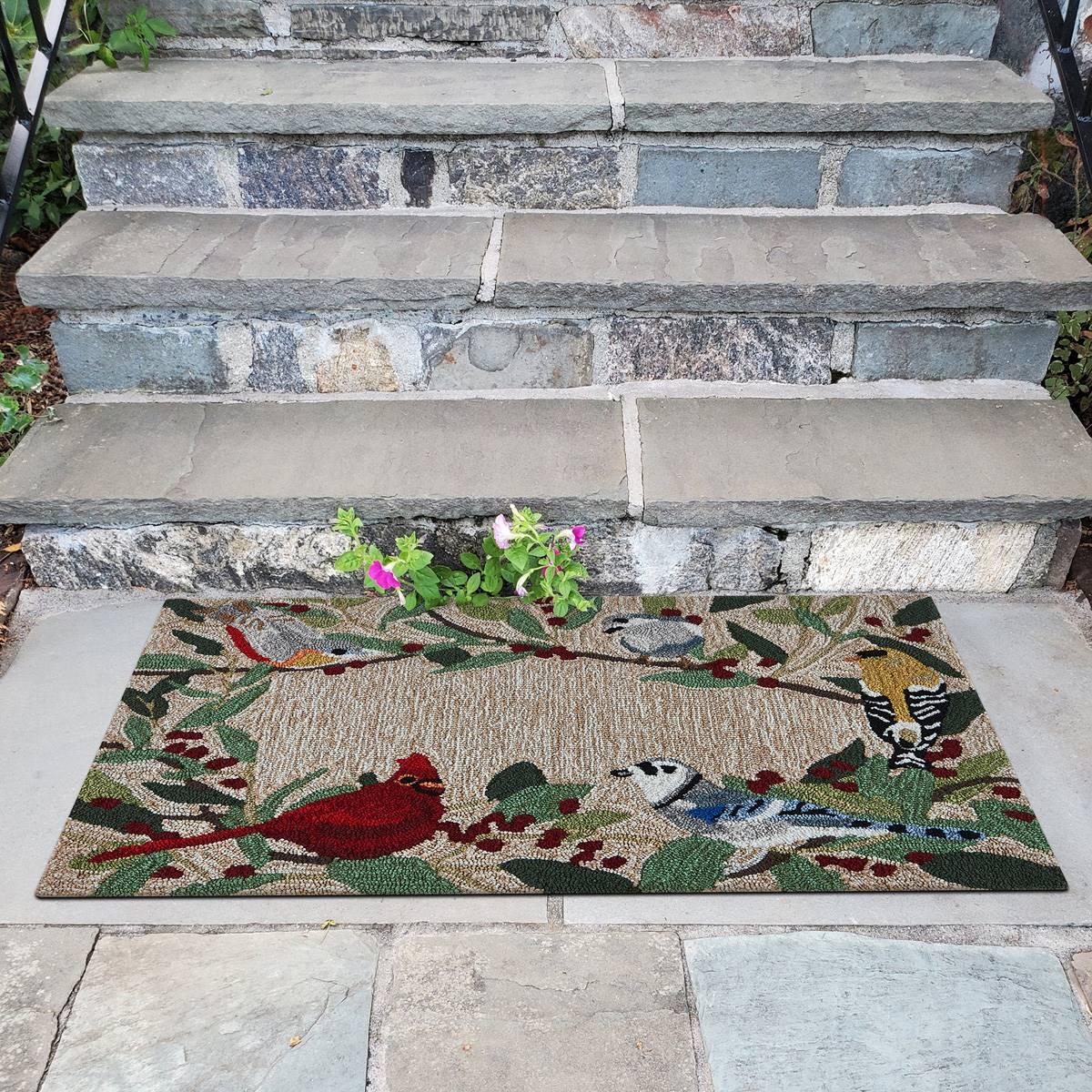 Liora Manne Front Porch Bird Border Indoor/Outdoor Rug
