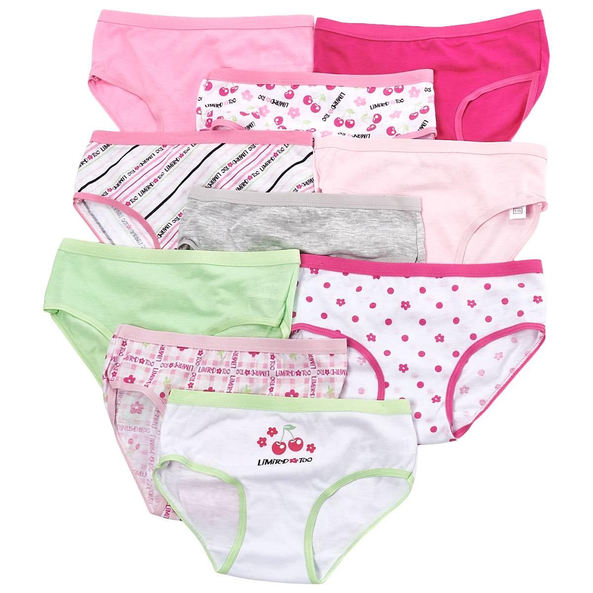 Girls (4-6x) Limited Too(tm) 10pk. Cotton Cherry Bikinis