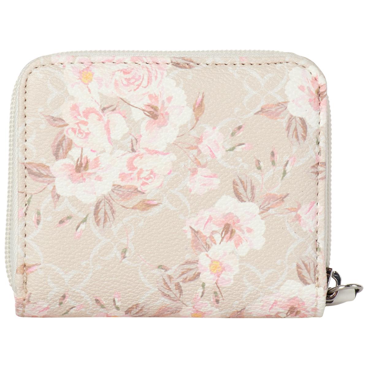 Womens Nine West Norah Zip Around Wallet - Milk Logo Floral