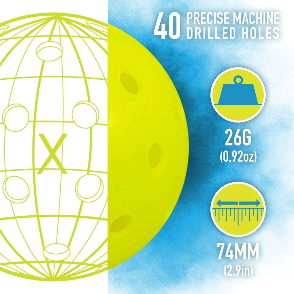 Franklin Sports 3pk. X-40 Optic Pickleballs