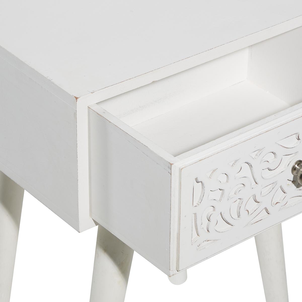 9th & Pike® Wood Carved Side Table