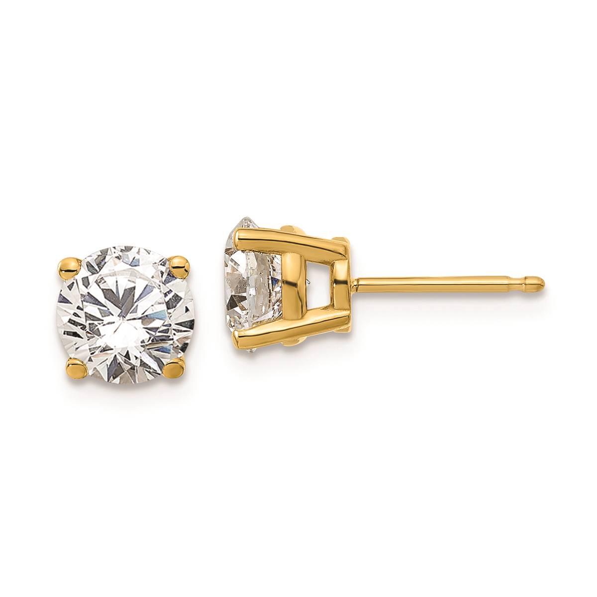 Pure Fire 14kt. Gold 2ctw. 4-Prong Lab Grown Diamond Earrings