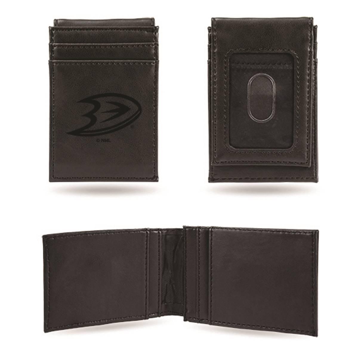 Mens NHL Anaheim Ducks Faux Leather Front Pocket Wallet