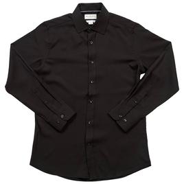 Mens Bill Blass Stretch Twill Slim Fit Dress Shirt - Black