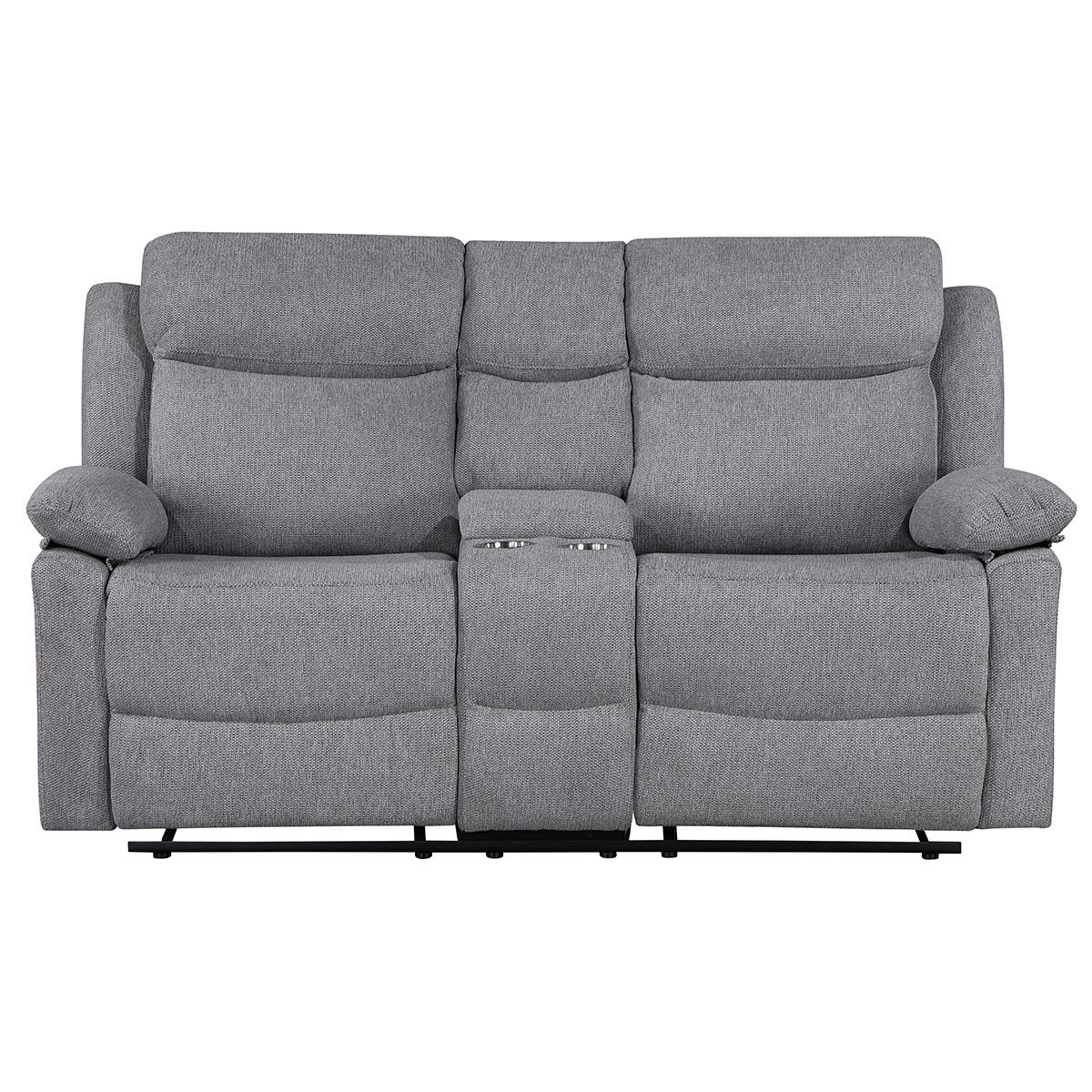 Global Furniture Barlow Reclining Loveseat w/ Console