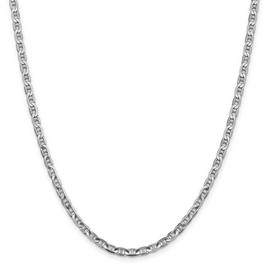 Unisex Gold Classics(tm) 3.75mm. White Gold Concave Anchor Necklace
