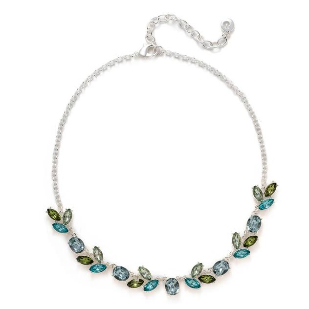 Gloria Vanderbilt Silver-Tone Blue Multi-Stone Statement Necklace