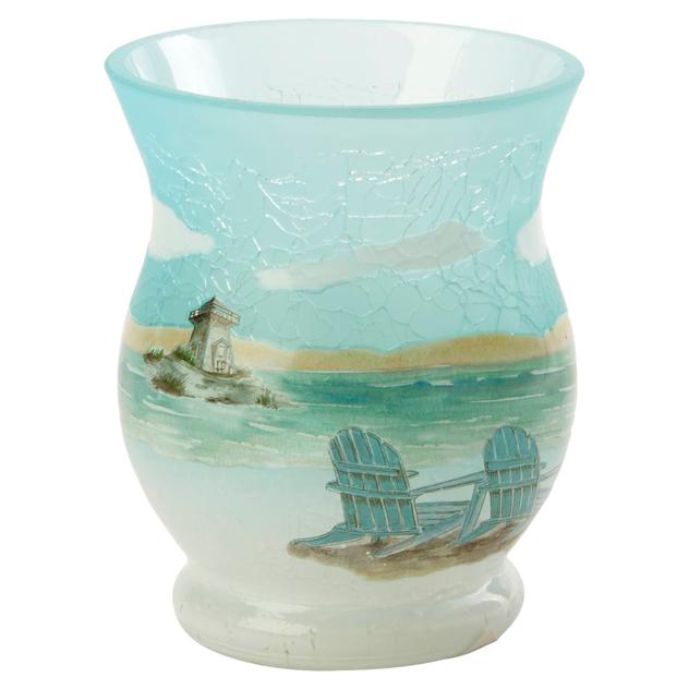 Transpac Beach Chair Glass Votive Candle Holder