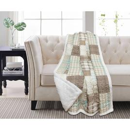 Harper Lane Aubin Patchwork Sherpa Throw