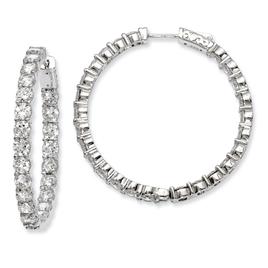 Sterling Silver 39mm x 38mm Hoop Earrings