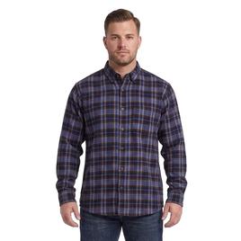 Mens Big & Tall Mountain Ridge Flannel Shirt - Charcoal/Blue