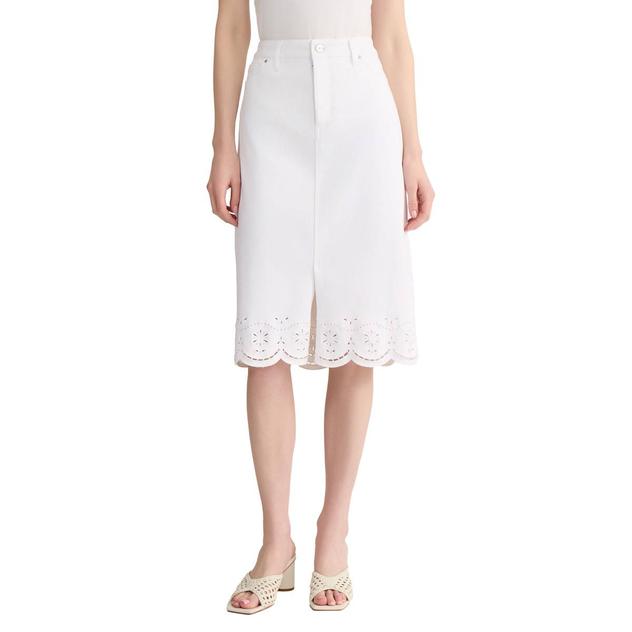 Womens Jones New York Lexington Embroidered Midi Skirt