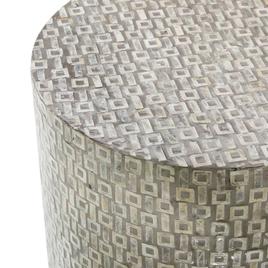 9th & Pike® Grey Mother of Pearl Contemporary Accent Table