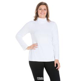 Plus Size 24/7 Comfort Apparel Classic Long Sleeve Turtleneck