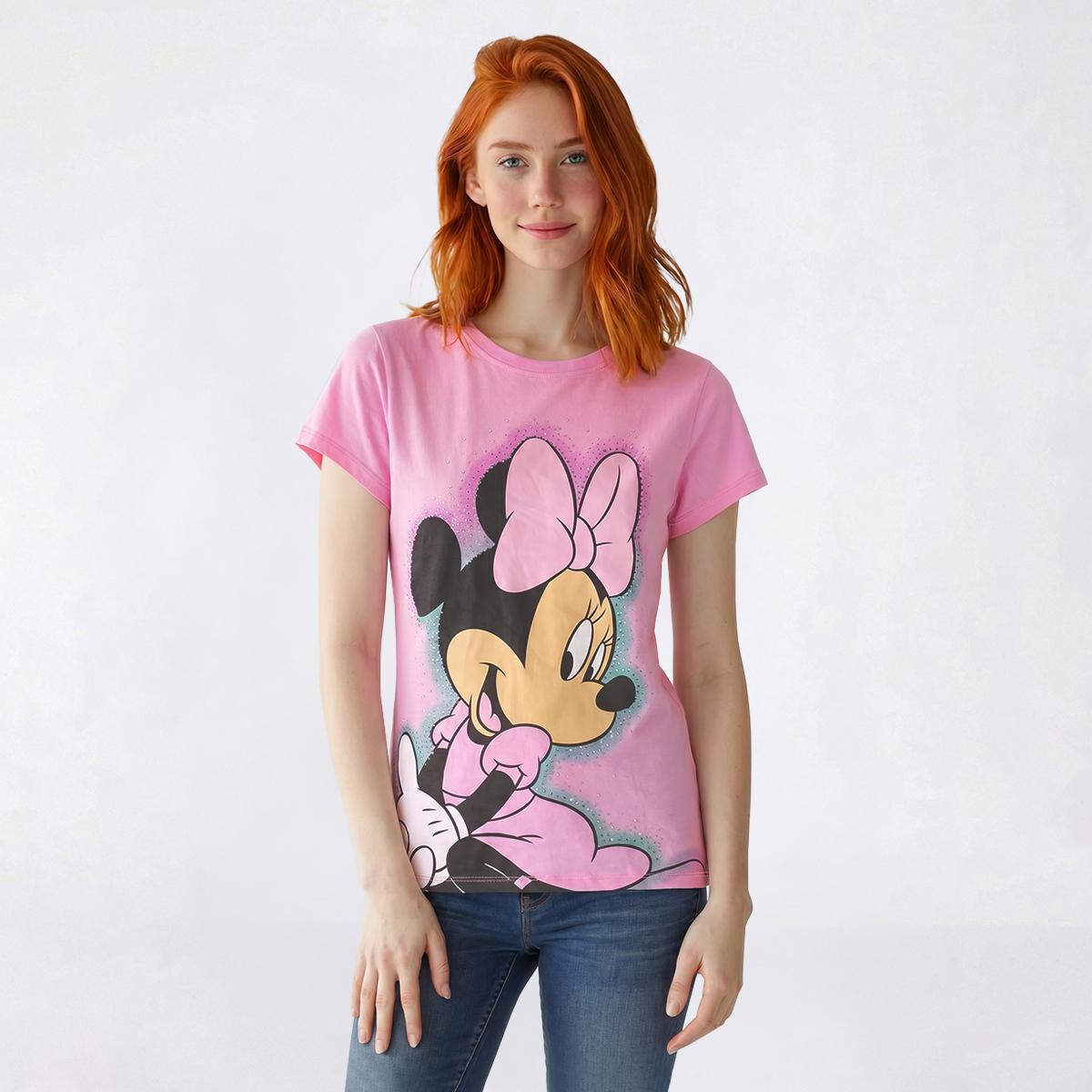 Juniors Freeze Minnie Rhinestone Girlfriend Tee
