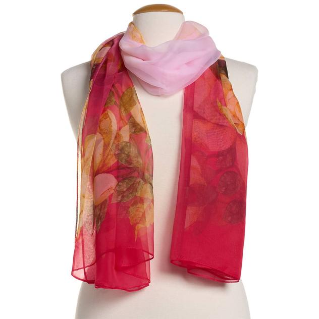 Womens Renshun Ombre Floral Oblong Scarf