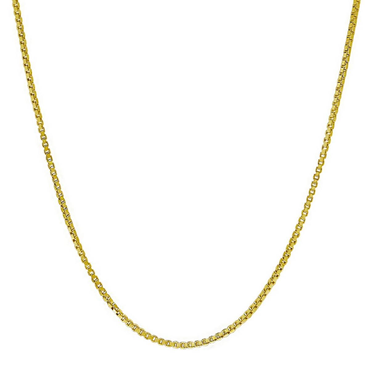 Gianni Argento Gold over Sterling Silver 20in. Box Chain Necklace