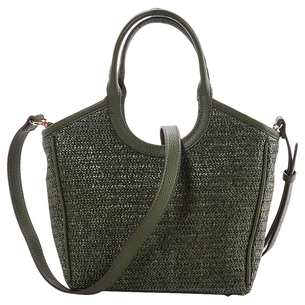 Nanette Lepore Junne Tulip Charm Straw Satchel