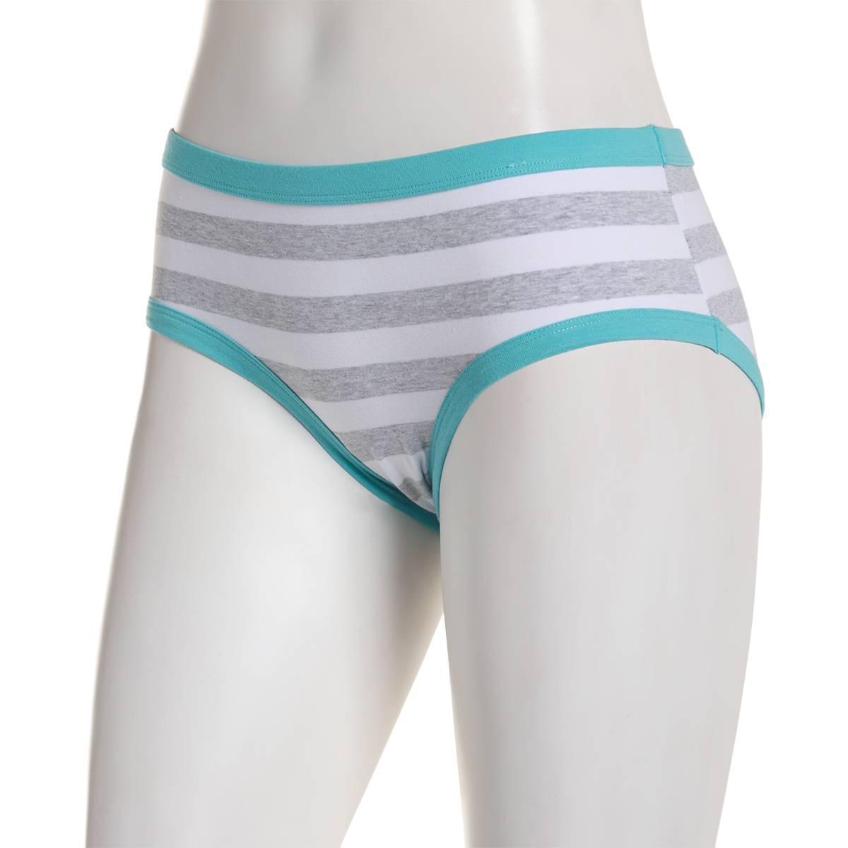 Womens St. Eve Self Binding Stripe Hipster Panties - 5164053GREY