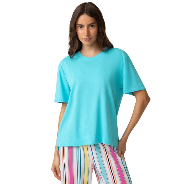 Womens HUE® Short Sleeve Cotton Candy Boxy Tee