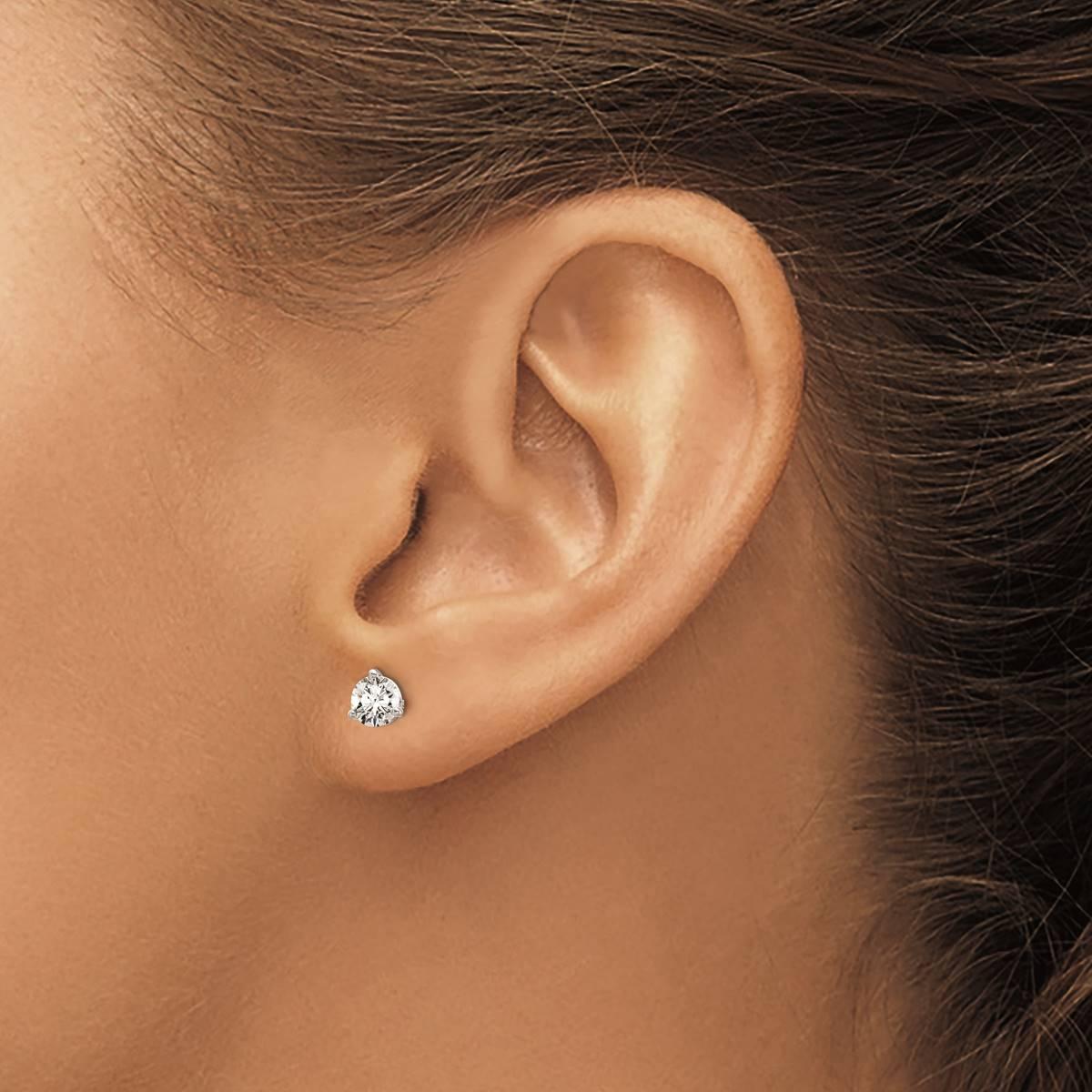 Pure Fire 14kt. White Gold Lab Grown 2/3ctw. Diamond Earrings