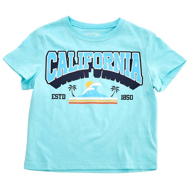 Girls (7-16) Shaded Pink Short Sleeve California Tee