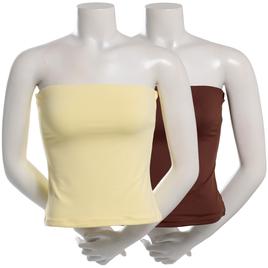 Juniors Pink Rose 2pk. Contour Knit Double Layer Tube Top