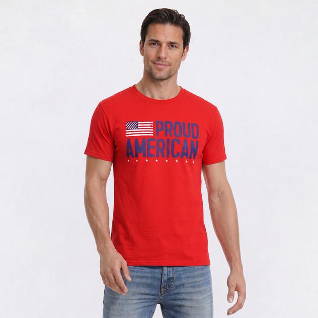Mens Home of the Brave Proud American Graphic Tee