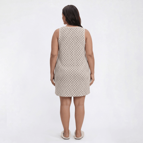Plus Size Nicole Miller Geo Stamped Tank V-Neck Sleep Nightshirt