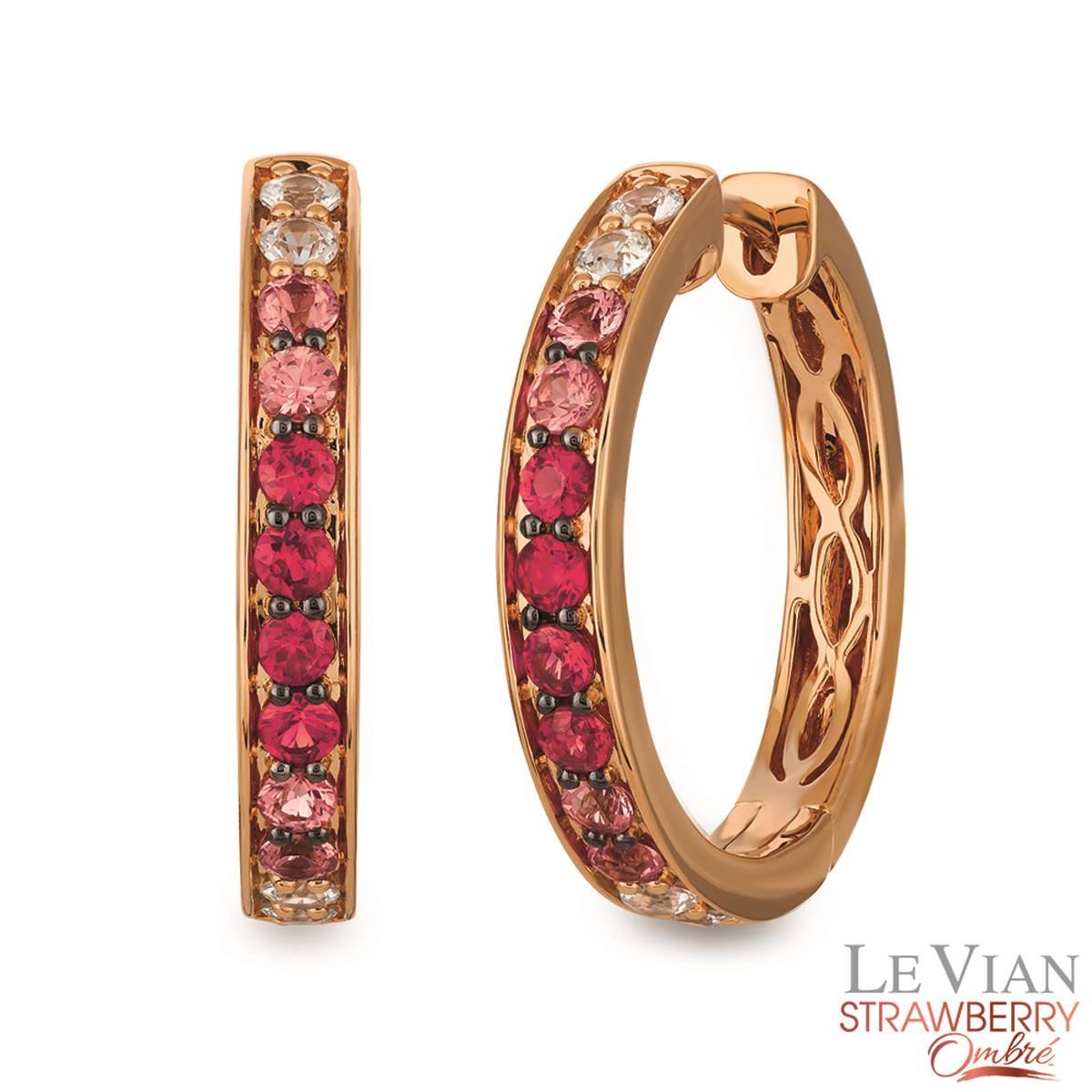Le Vian(R) Honey Gold(tm) Strawberry Ombre Hoop Earrings