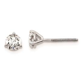 Pure Fire 14kt. White Gold 2/3ctw. Screwback Diamond Earrings