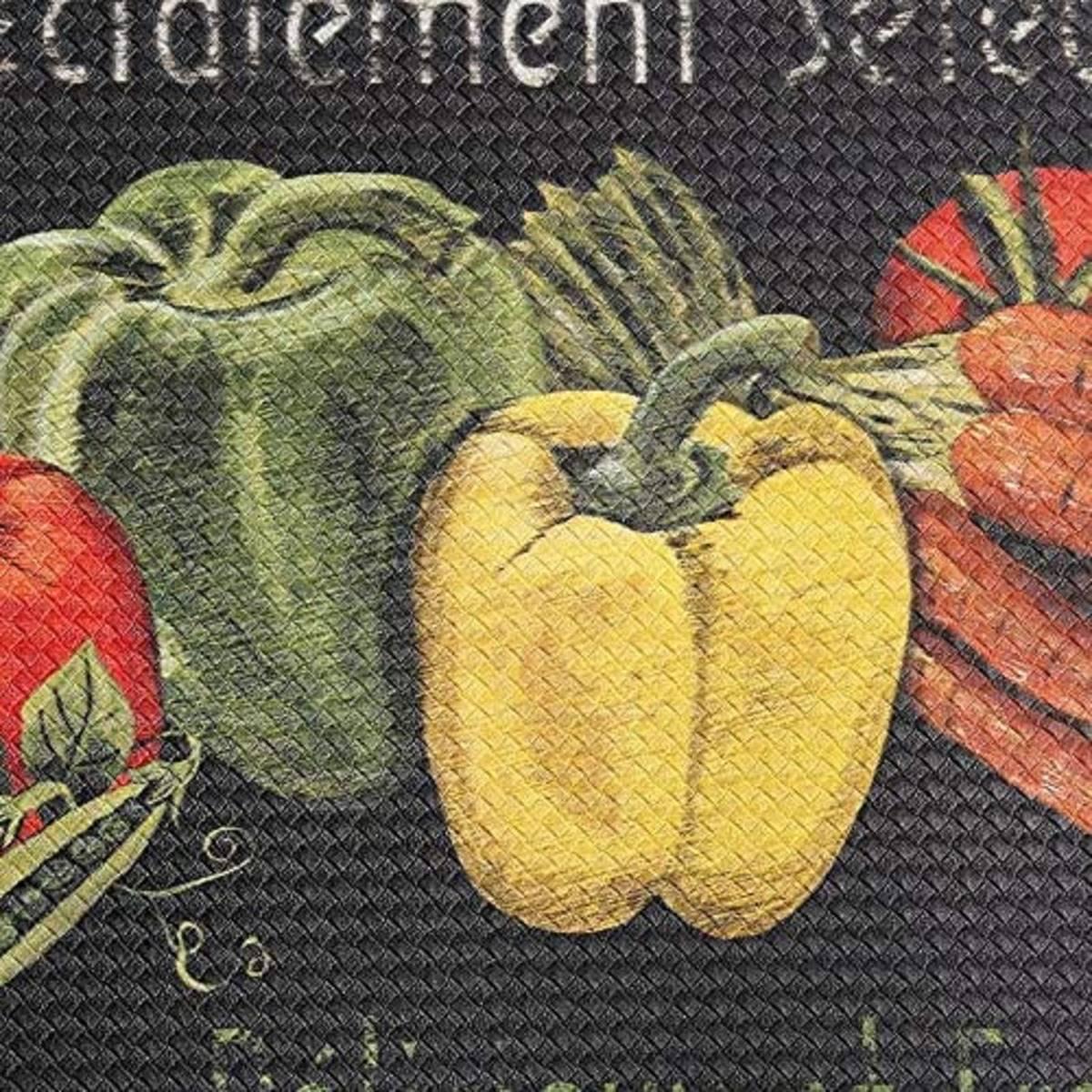 J&V Textiles Cloud Comfort Anti-Fatigue Les Legume Kitchen Mat