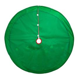 Kurt S. Adler 48in. Red Velvet w/ Green Trees Tree Skirt