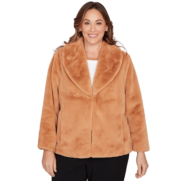 Plus Size Emaline Easton Faux Fur Jacket
