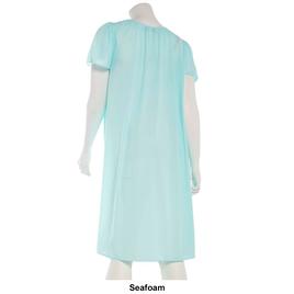Plus Size Miss Elaine Short Sleeve Tricot Solid Short Nightgown