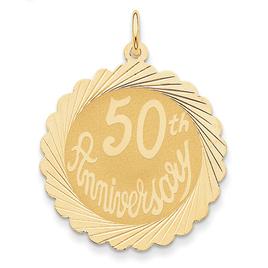 Gold Classics(tm) 14kt. Gold 50th Anniversary Charm