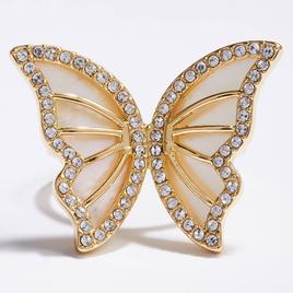 Ashley Cooper(tm) Gold-Tone Mother of Pearl Butterfly Ring