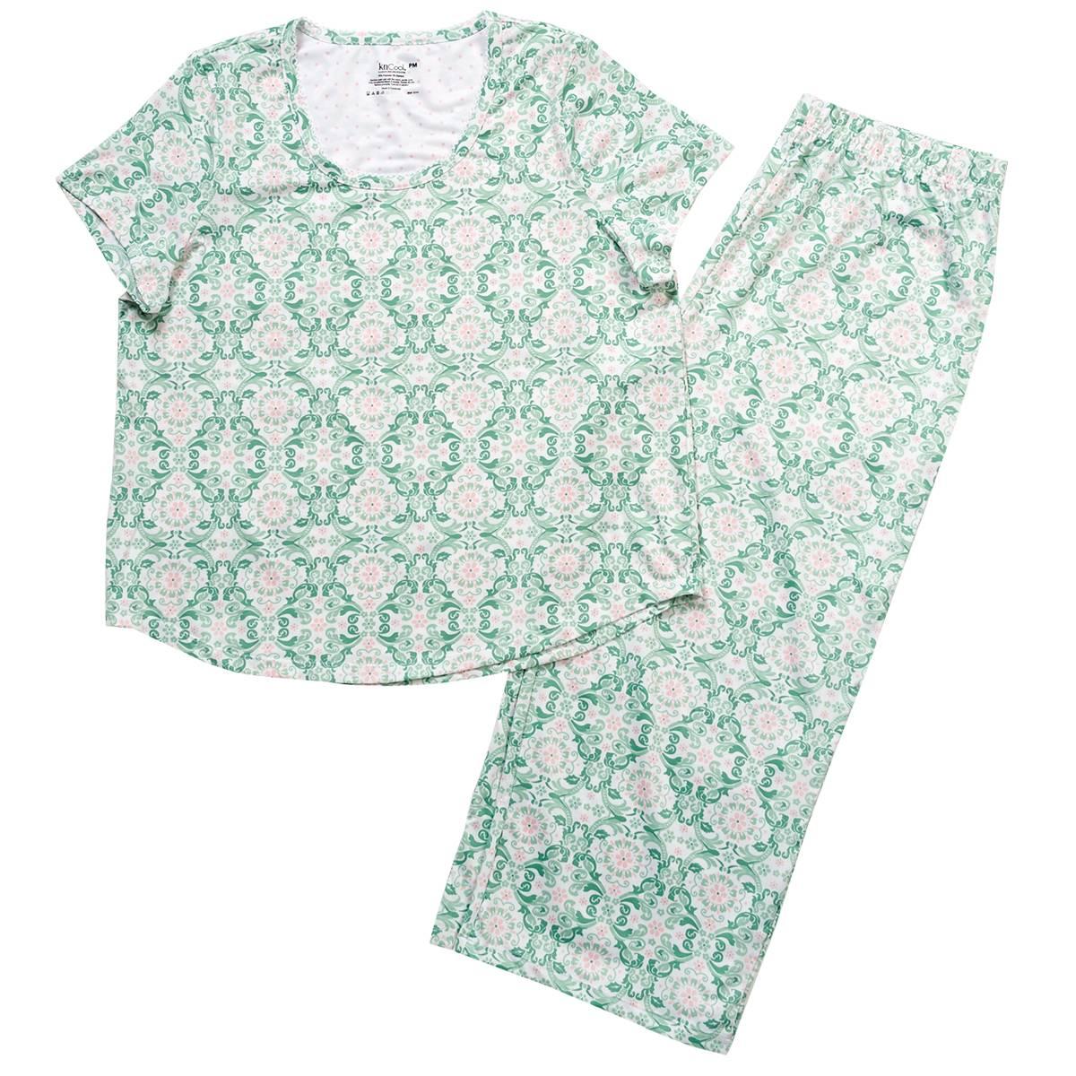Womens Karen Neuburger Short Sleeve Medallion Pajama Set