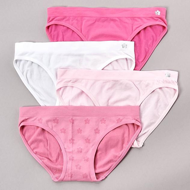 Girls Limited Too™ 4pk. Seamless Floral & Solid Bikini Underwear
