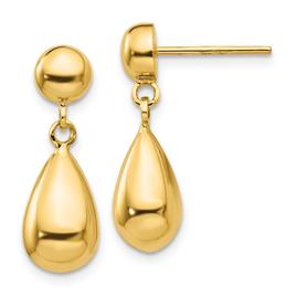 Gold Classics(tm) 14kt. Gold Teardrop Hollow Dangle Earrings