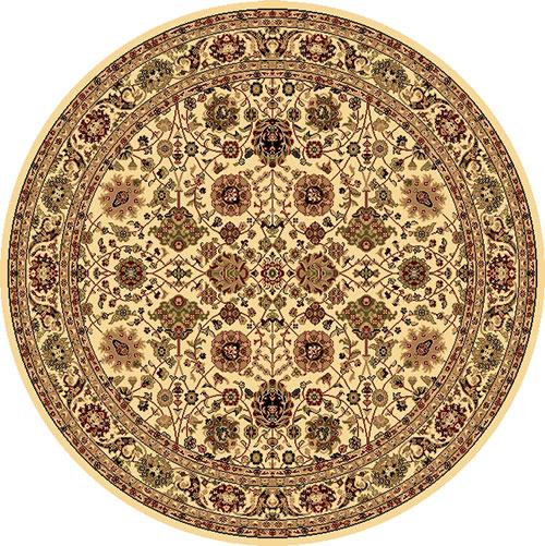 Rugs America(tm) New Vision Tabriz Round Rug - Cream