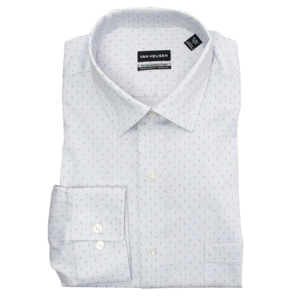 Mens Van Heusen(R) Regular Fit Dress Shirt - Blue  Rain Print